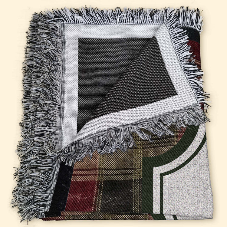 Custom Family Name On Christmas Tree Plaid Holiday Decor - Personalized Blanket 8