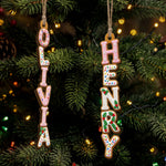 Custom Family Name Sprinkled Sugar Christmas Cookie - Personalized Ornament 2