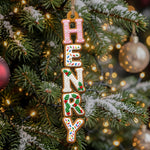 Custom Family Name Sprinkled Sugar Christmas Cookie - Personalized Ornament 3