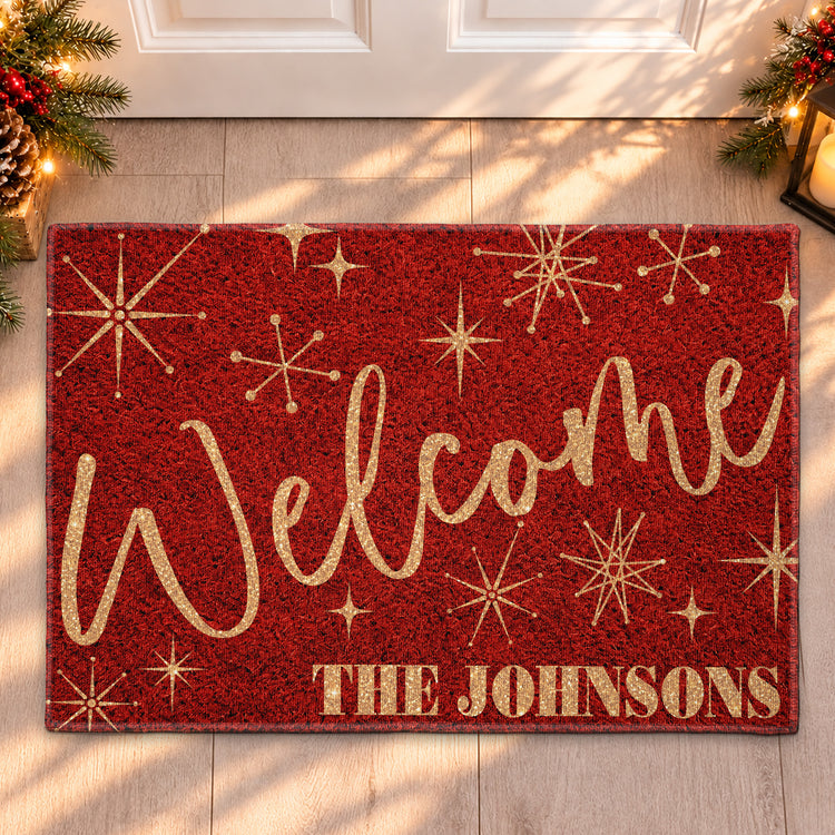 Custom Family Name Welcome Mat Housewarming Gift - Personalized Doormat 1