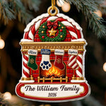 Custom Family Names Christmas Stocking Christmas Tree Decor - Personalized Ornament 1