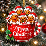Custom Family Names, Family Xmas, Gingerbread - Personalized Ornament 2