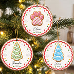 Custom Family Names, Kid Names On Christmas Tree Gingerbread - Personalized Ornament 1