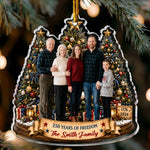 Custom Family Photo Christmas 250 Anniversary - Personalized Ornament 1