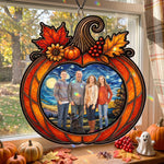 Custom Family Photo Halloween Decoration - Personalized Window Hanging Suncatcher 1