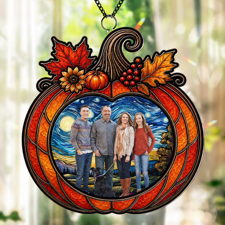 Custom Family Photo Halloween Decoration - Personalized Window Hanging Suncatcher 2