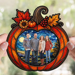 Custom Family Photo Halloween Decoration - Personalized Window Hanging Suncatcher 3
