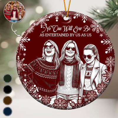 Custom Friendship Photo Christmas Gifts For Friends, Sisters, Besties - Personalized Ornament