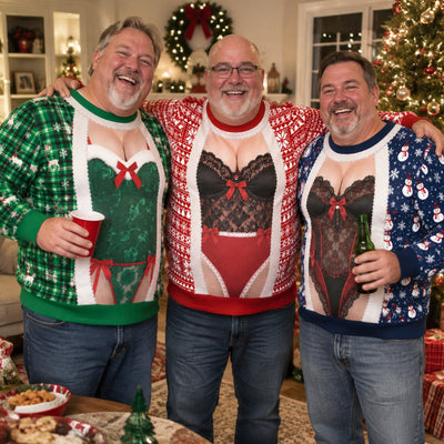Custom Funny Christmas Sweater, Corset Novelty Knitted Pullover, Ugly Holiday Gift - Personalized Sweater