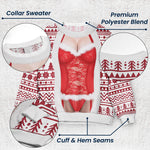 Custom Funny Christmas Sweater, Corset Novelty Knitted Pullover, Ugly Holiday Gift - Personalized Sweater 4