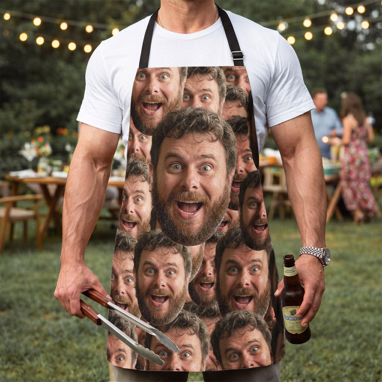 Custom Funny Face Gifts For Men Gifts For Women - Personalized Apron 3