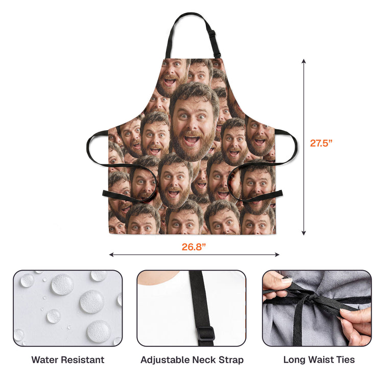 Custom Funny Face Gifts For Men Gifts For Women - Personalized Apron 4