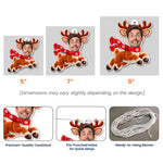 Custom Funny Face Santa Claus Sleigh Boss & Reindeer White Elephant Office Xmas Party - Personalized Garland Banner 4
