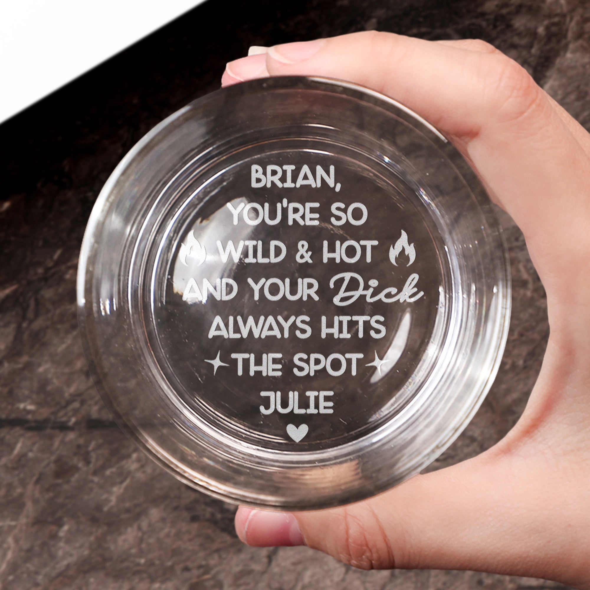 Custom Funny Message For Him, Husband - You Are Wild - Personalized Whiskey Glass 4