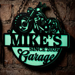 Custom Garage Decor, Biker Handy Man Glowing Wall Art Gift - Personalized Wood Sign 1