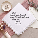 Custom Hand-writing Wedding Gifts From Bride To Groom, Mom, Dad - Personalized Handkerchief 3