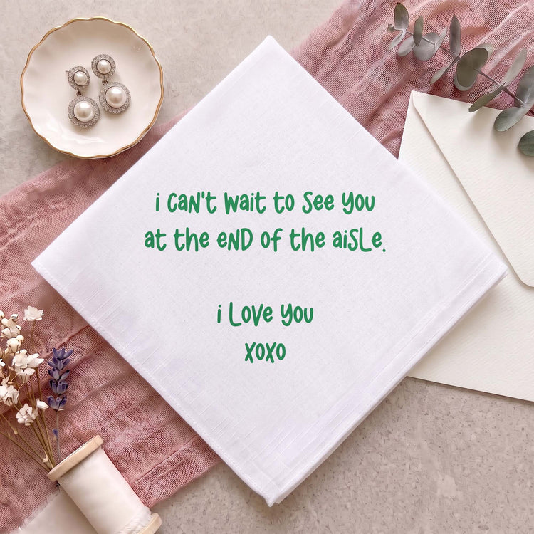 Custom Hand-writing Wedding Gifts From Bride To Groom, Mom, Dad - Personalized Handkerchief 4