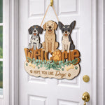 Custom Hope You Like Dogs Welcome Sign - Personalized Wood Sign 3