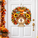 Custom Initial Monogram Family Name Autumn Harvest Porch Thanksgiving Decor - Personalized Wood Sign 1