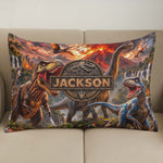 Custom Kid Name Dinosaur Jurassic T-Rex - Custom Blanket 9