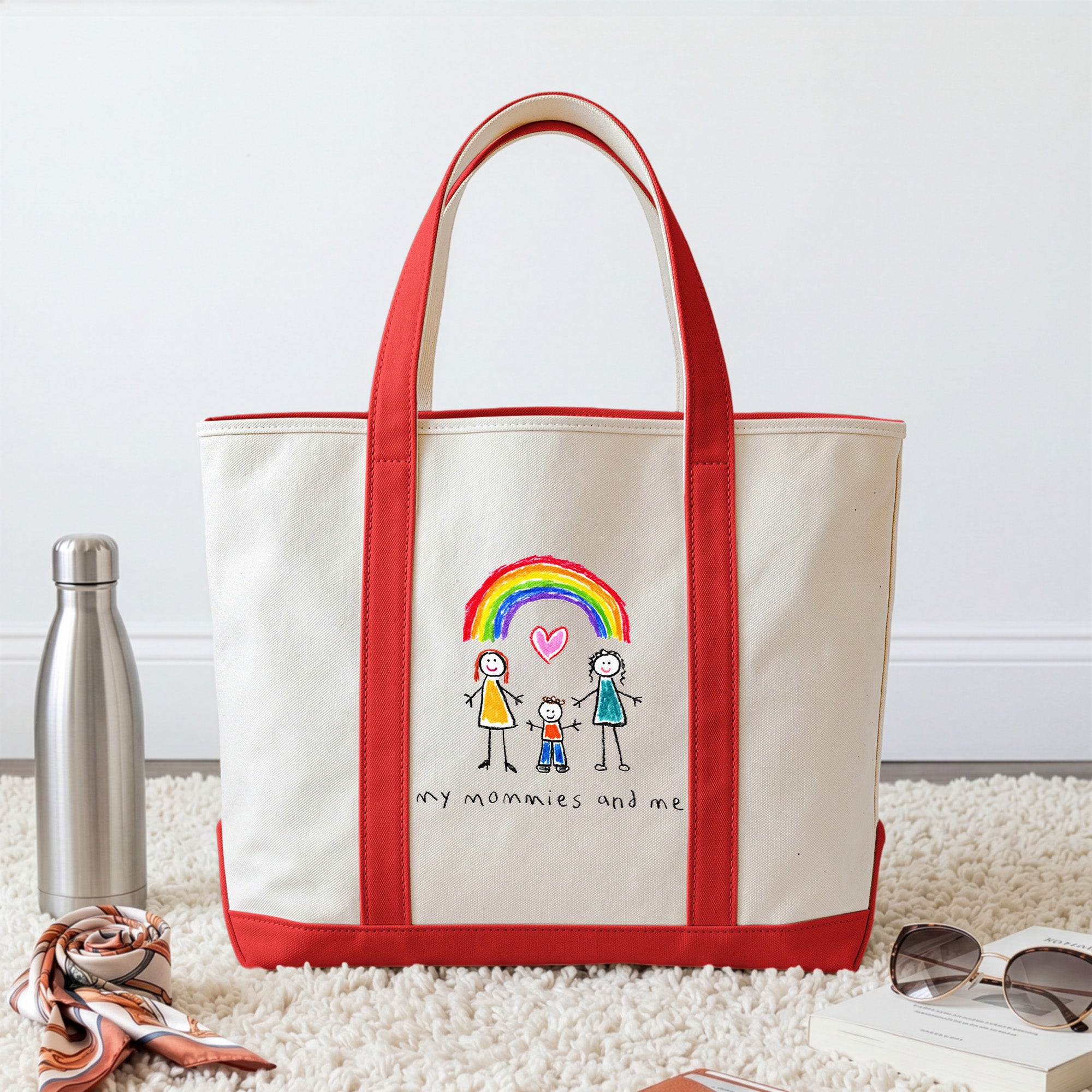 Custom Kids Drawing, Kid Art Bag, Mother’S Day Gift, Teacher, Grandma Thank You Gifts - Personalized Tote Bag 2