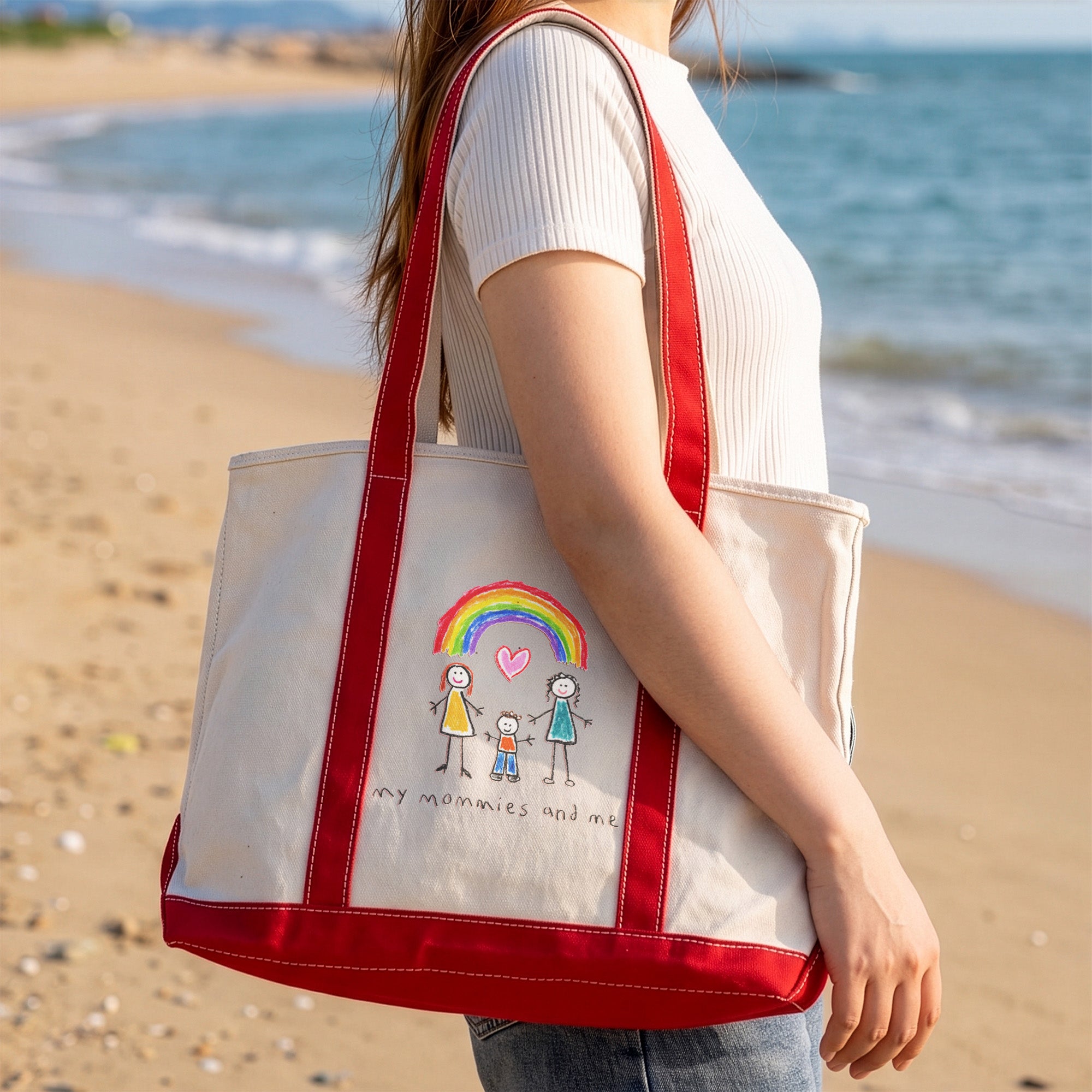 Custom Kids Drawing, Kid Art Bag, Mother’S Day Gift, Teacher, Grandma Thank You Gifts - Personalized Tote Bag 3