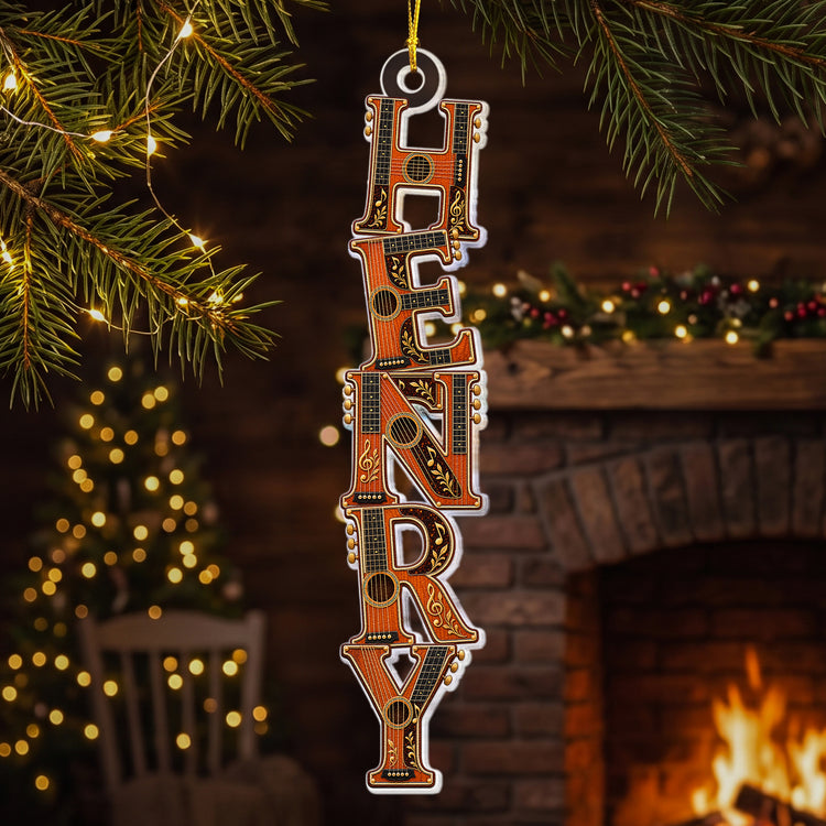 Custom Letter With Name For Guitar Lover, Him, Her - Personalized Ornament 4