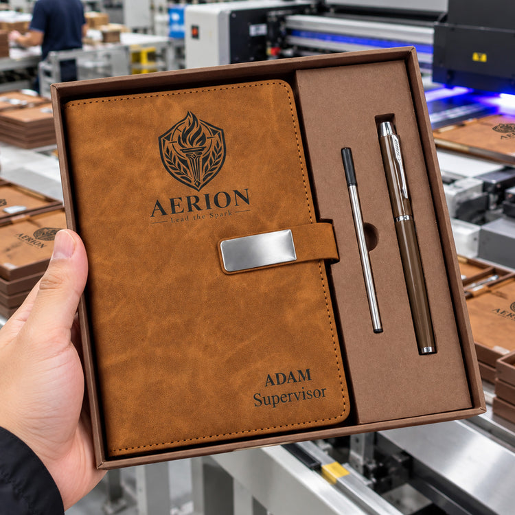Custom Logo Gifts For Coworkers, Employees, Clients, Business Partners & Company Events - Personalized Notebook Set 2