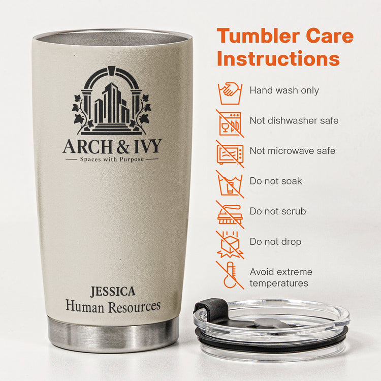Custom Logo Gifts For Coworkers, Employees, Clients, Business Partners & Company Events - Personalized Tumbler 10