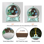 Custom Long Distance Christmas Birthday Gifts For Mom, Dad, Brother, Sister Connected By Heart Never Apart - Personalized Ornament 5