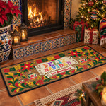 Custom Mexican Folk Art Papel Picado Navidad - Personalized Doormat 5