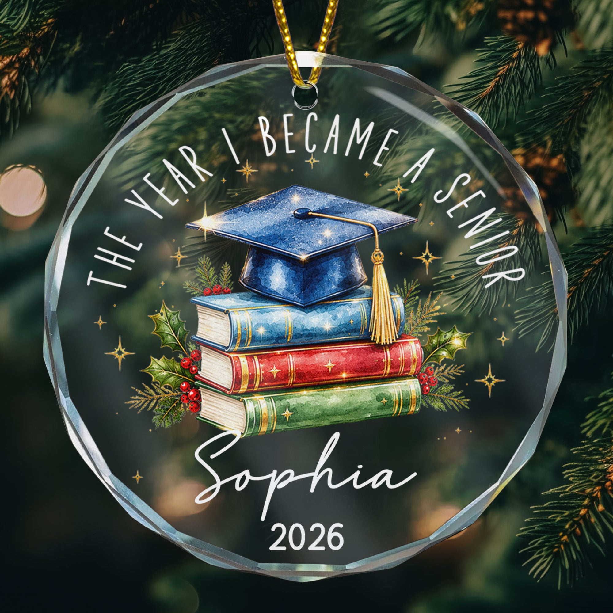 Custom Milestone Keepsake Graduation Year - Personalized Ornament 1