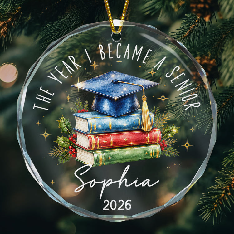 Custom Milestone Keepsake Graduation Year - Personalized Ornament 1