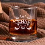 Custom Monogram Letter Love You For Your Personality Gifts For Men - Personalized Whiskey Glass 6