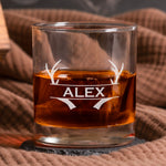Custom Monogram Letter Love You For Your Personality Gifts For Men - Personalized Whiskey Glass 7