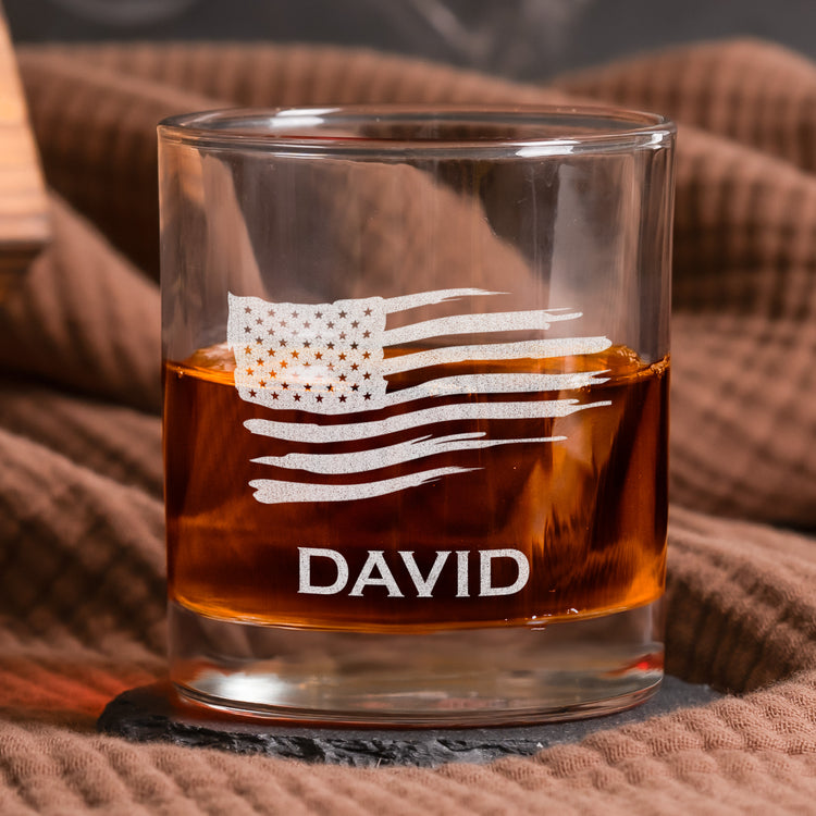 Custom Monogram Letter Love You For Your Personality Gifts For Men - Personalized Whiskey Glass 8