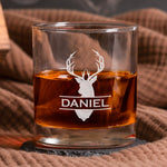 Custom Monogram Letter Love You For Your Personality Gifts For Men - Personalized Whiskey Glass 9