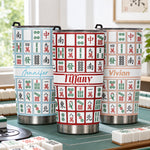 Custom Monogram, Name Gift For Mahjong Lovers - Personalized Tumbler 1