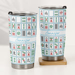 Custom Monogram, Name Gift For Mahjong Lovers - Personalized Tumbler 2