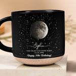Custom Moon Phase By Date, 20Th 30Th 40Th 50Th 30Th Birthday Gift, Gift For Bestfriend Daughter Granddaughter Birthday - Personalized Mug 1