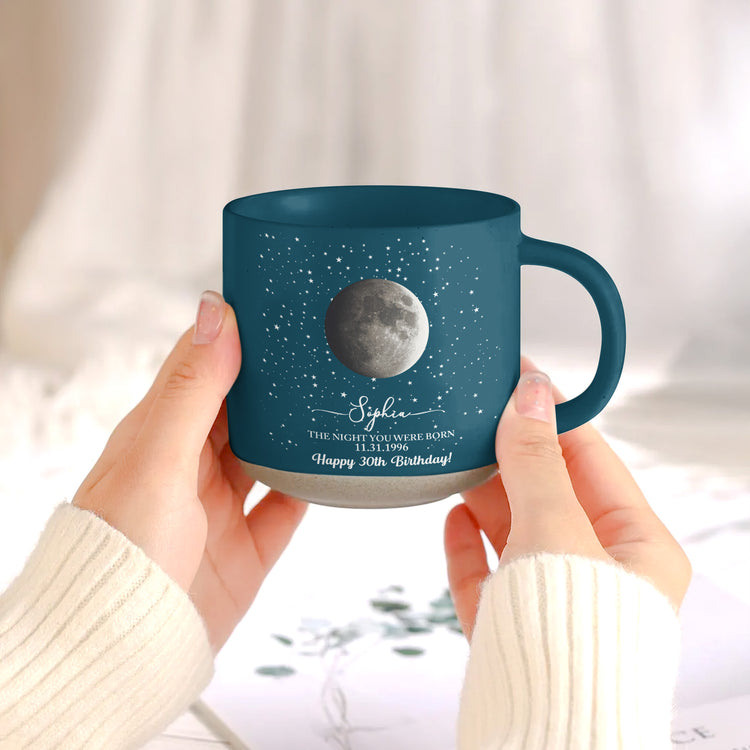 Custom Moon Phase By Date, 20Th 30Th 40Th 50Th 30Th Birthday Gift, Gift For Bestfriend Daughter Granddaughter Birthday - Personalized Mug 4