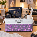 Custom Music Gift For Musicians Boy, Girl, Daughter, Son - Personalized Storage Basket 4