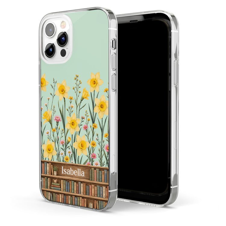 Custom Name & Birth Flower Book Lovers Gifts For Her, Friends, Sisters - Personalized Phone Case 5