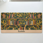 Custom Name & Birth Flower For Book Lovers Desk Decor New Version - Personalized Desk Mat 2
