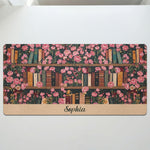 Custom Name & Birth Flower For Book Lovers Desk Decor New Version - Personalized Desk Mat 3
