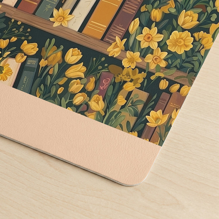 Custom Name & Birth Flower For Book Lovers Desk Decor New Version - Personalized Desk Mat 7