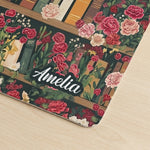 Custom Name & Birth Flower For Book Lovers Desk Decor - Personalized Desk Mat 7