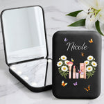 Custom Name & Birth Flower For Her BFF Besties Coworkers Bridesmaid - Personalized Mirror 4