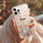 Custom Name & Birth Flower For Her, Coworkers, Daughter, Friends - Personalized Phone Case 2