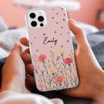 Custom Name & Birth Flower For Her, Coworkers, Daughter, Friends - Personalized Phone Case 4